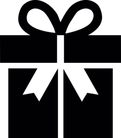 Present Icon Editable Svg Line Art, Free Vectors File